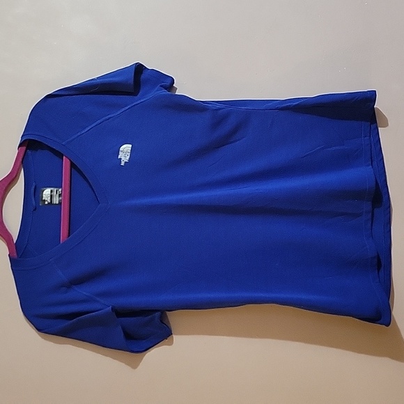 The North Face Tops - The North Face Women's Blue Short Sleeve V Neck Top, Size: L